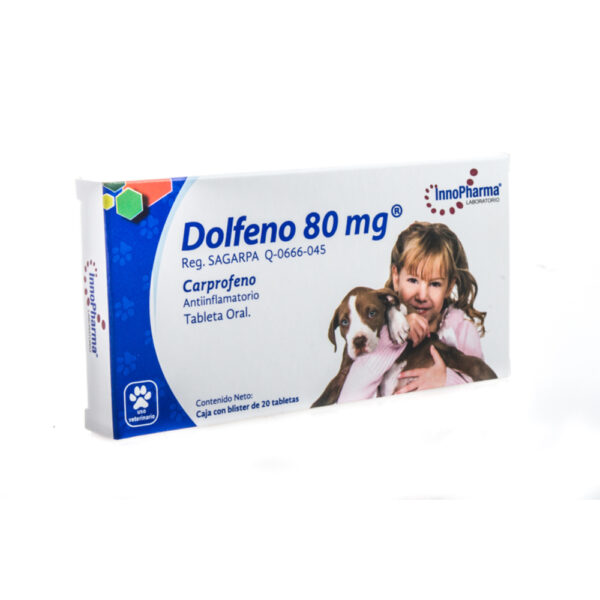 Dolfeno 80mg Antiinflamatorio Analgesico Y Antipiretico Para Perros 1 Tab