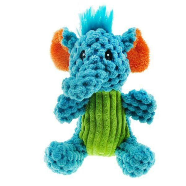 Chomper Mini Corduroy Elephant Juguete Elefante Para Perros 6"