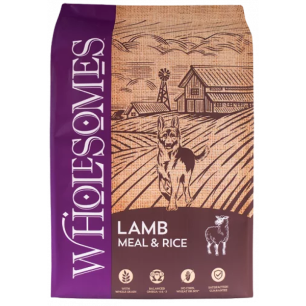 Wholesomes Lamb & Rice Alimento Seco Para Perros 40 Lb