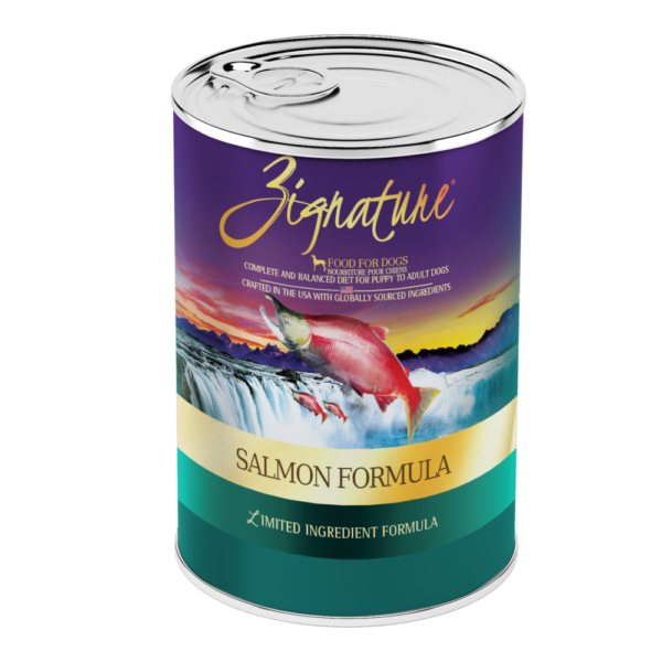 Zignature Salmon Alimento Humedo De Salmon Libre De Granos Para Perros 13 Oz
