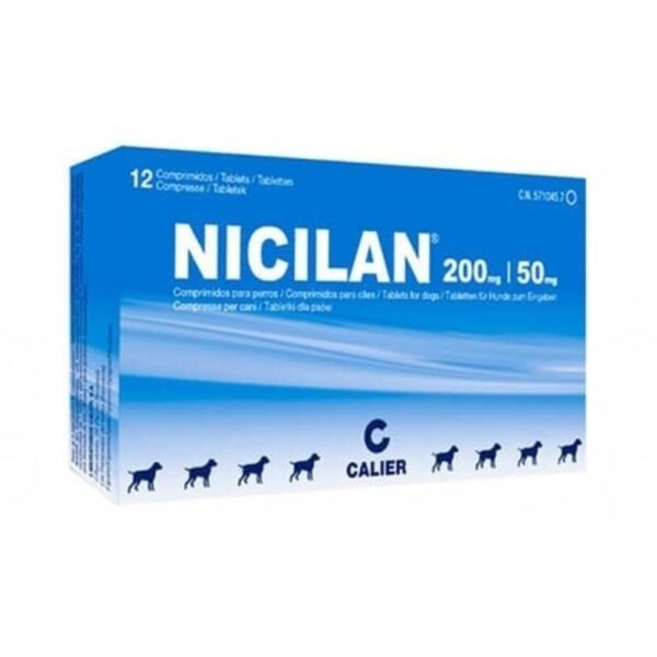 Nicilan 200mg/50mg Anatibiotico A Base De Amoxicilina + Acido Clavulánico 12 Tabletas