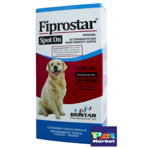 Fiprostar Spot On 20-40kg/40-80lb Pipeta Ectoparasiticida Para Perros 2.68ml