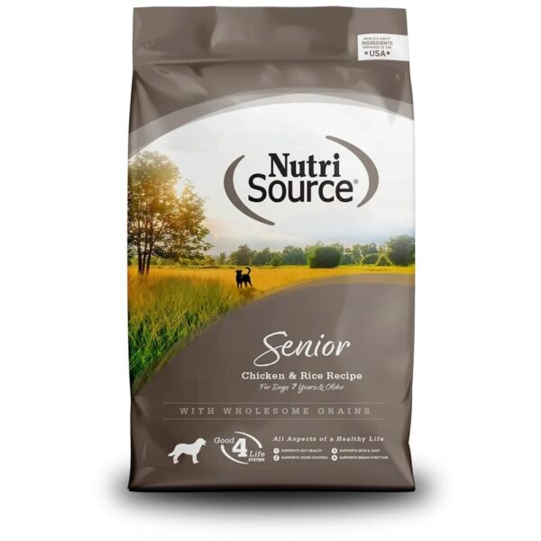 Nutrisource Senior Chicken & Rice Adult Alimento Para Perros Mayores 12lb/5.44kg