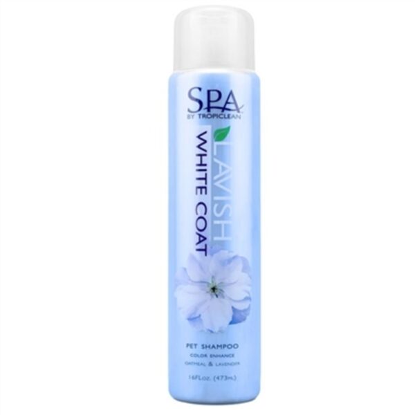 TropiClean SPA Lavish Shampoo Pelo Blanco Para Perros 16oz