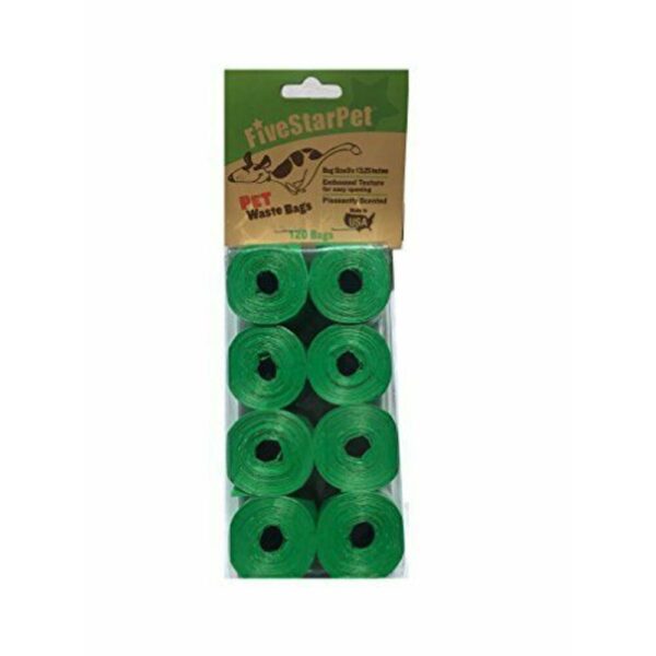 Fivestarpet Bolsas Perfumadas Verde para Recogida De Desechos 8 Rollos