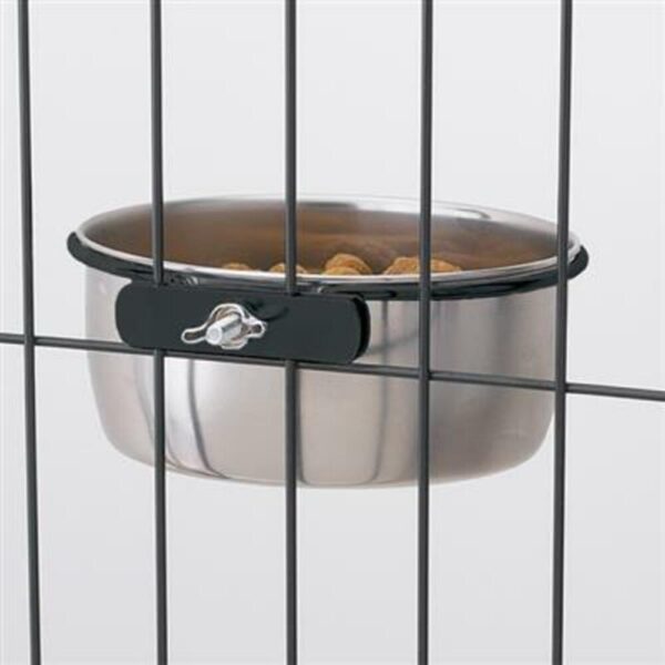 Proselect Bolt-on Plato Y Bebedero De Acero Inoxidable Para Perros Y Aves 8oz