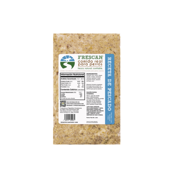 Frescan Pescado Alimento Natural Sin Preservantes Para Perros 1lb