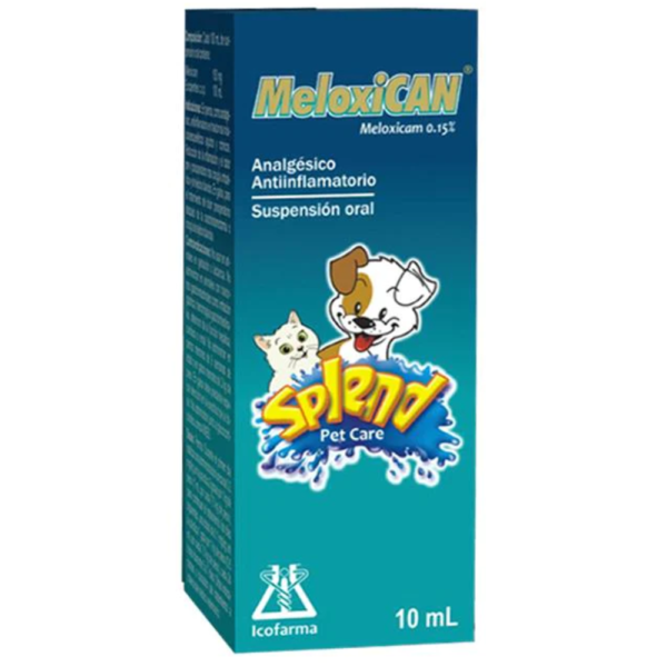 Splend Meloxican Analgesico Antiinflamatorio Y Antiperetico En Gotas Para Perros Y Gatos 10ml