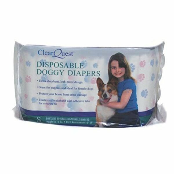 Clear Quest Pañales Desechables S Para Perros Pequeños 10 unds