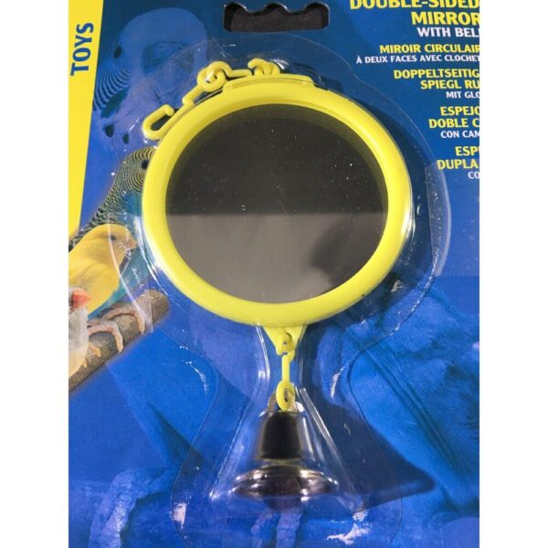Living World Espejo Amarillo Colgante Redondo Con Campana
