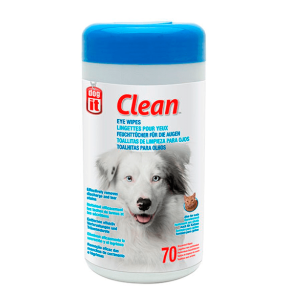 Dogit Toallitas Para La Limpieza De Los Ojos En Perros Y Gatos 70 Unds