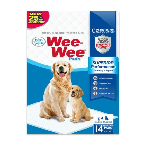 Wee Wee Pads Almohadilla De Entrenamiento Para Perros 22" X 23" 14 Unds