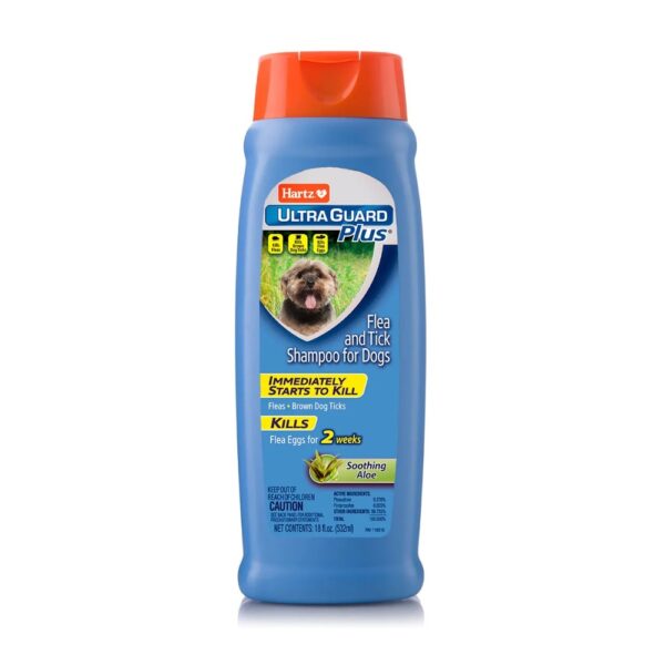 Hartz UltraGuard Plus Flea & Tick Shampoo Con Aloe Antipulgas Y Garrapatas Para Perros 18oz