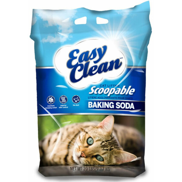 Easy Clean Baking Soda Arena Aglutinante Con Bicarbonato De Sodio Para Gatos 20 Lb