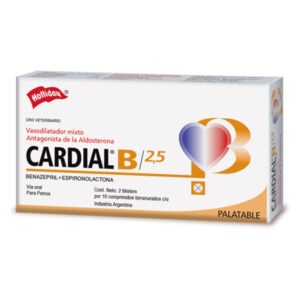 Cardial B 2.5 Para El Tratamiento En Perros Con Problemas Cardíacos 20 Tabletas