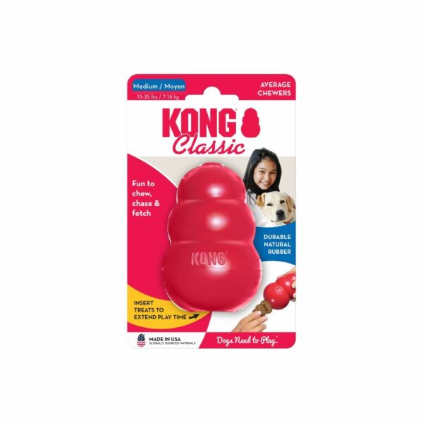 Kong Classic Juguete Cono Rojo Mediano Para Perros 3.5"