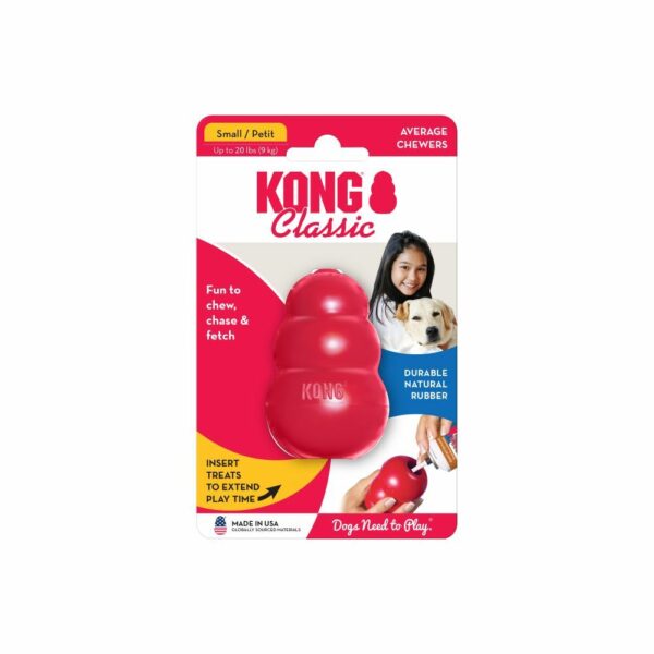 Kong Classic Juguete Cono Rojo Pequeño Para Perros 3"