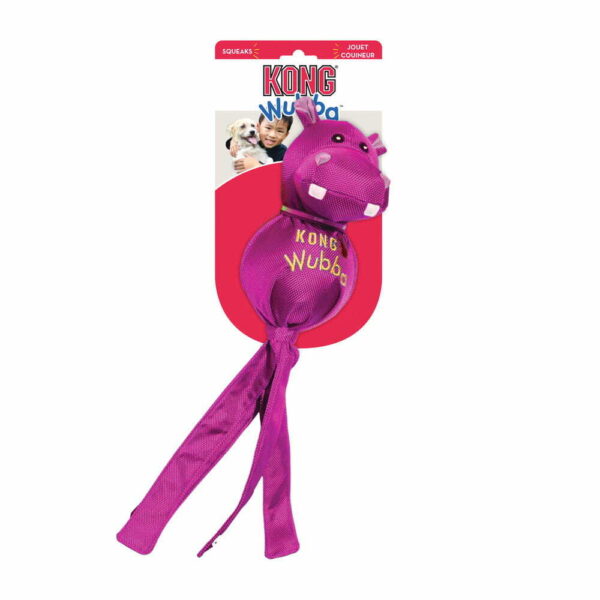 Kong Wubba Juguete Hippo Rosado Para Perros 19"