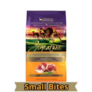 Zignature Kangaroo Small Bite Alimento Seco De Canguro Libre De Granos Para Perros 4lb