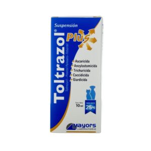 Toltrazol Plus Suspencion Antiparasitario Interno En Para Perros Y Gatos 10ml