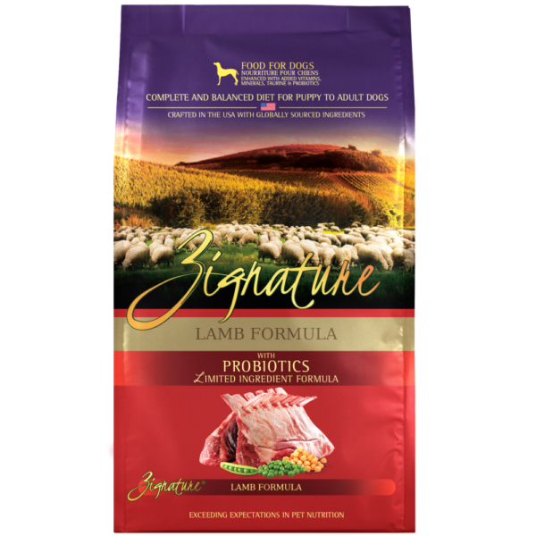 Zignature Lamb Alimento Seco De Cordero Libre De Granos Para Perros 25 Lb