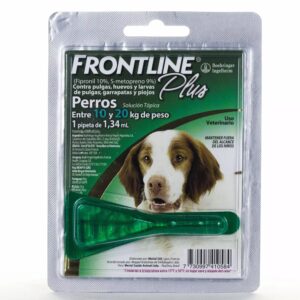 Frontline Plus 10-20 Kg Pipeta Antipulgas Antigarrapatas Y Acaros Para Perros