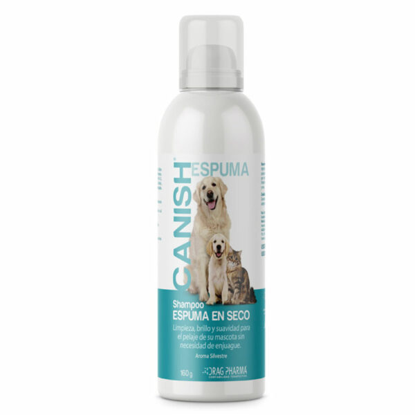 Canish Shampoo Espuma Baño En Seco Para Perros Y Gatos 160ml