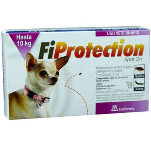 Fiprotection Hasta 10 Kg Pipeta Ectoparasiticida Para Perro