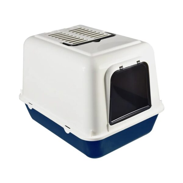 Ferplast Clear Cat Arenero Cerrado Azul Para Gatos 21"x16"x15"