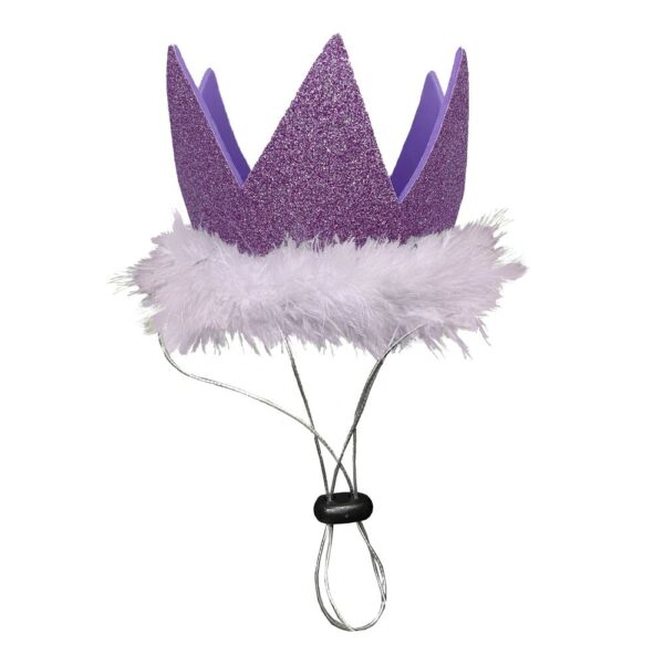 Huxley & Kent Corona De Fiesta Con Purpurina Para Mascotas 3.5"
