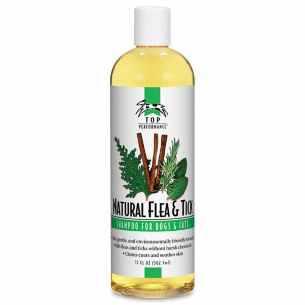 Top Performance Natural Shampoo Antipulgas Para Perros Y Gatos 17oz
