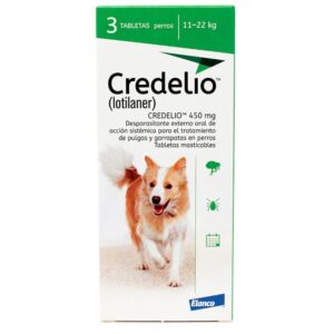 Credelio 11 A 22.0kg (25 A 50 Lbs) Tableta Antipulgas Y Garrapatas Para Perros 3 Tabletas