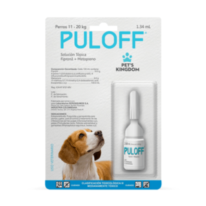 Puloff 11-20kg/24,2-44lbs Pipeta Antipulgas Antigarrapatas Y Acaros Para Perros