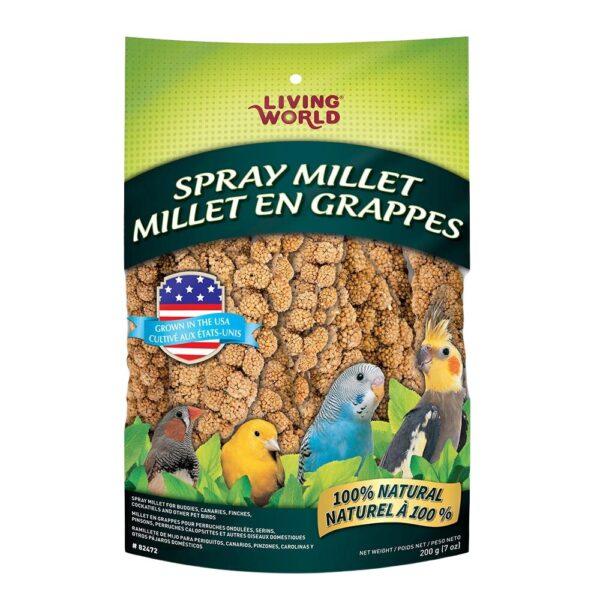Living World Racimos De Mijo Para Aves 7oz