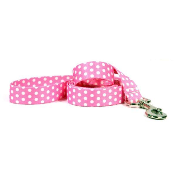 Yellow Dog Design Perfect Polkas Correa para Perros Rosada Grande