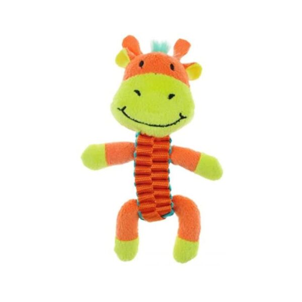 Chomper Juguete Giraffe trenzado Para Perros 7"