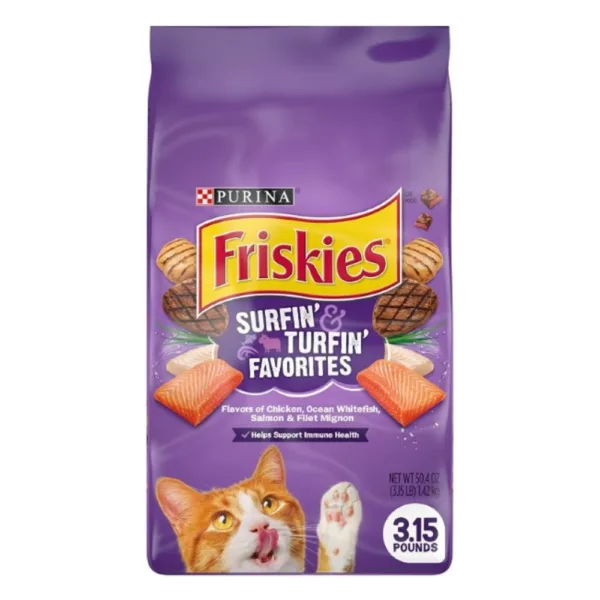 Purina Friskies Surfin' y Turfin' Favorites Alimento para Gatos 3.15lb/1.5kg