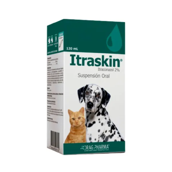 Itraskin Suspencion Antifungico Oral para Perros y Gatos 120ml