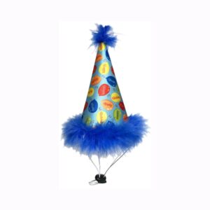Huxley & Kent Gorro Fiesta De Cumpleaños Globos Azul Para Perros 5"
