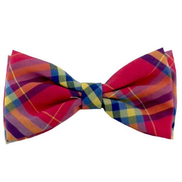 Huxley & Kent Madras Pink Corbatin para Perros 4"