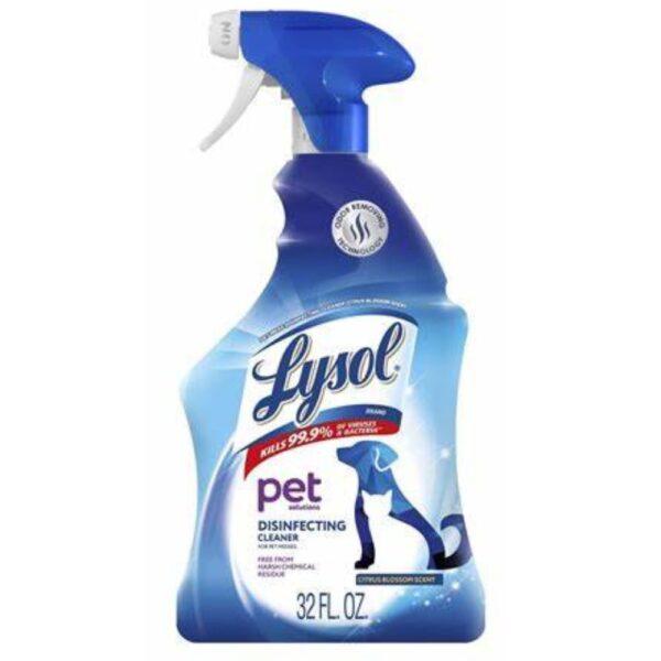 Lysol Pet Citrus Blossom Scent Spray Limpiador Desinfectante de Superficies 32oz