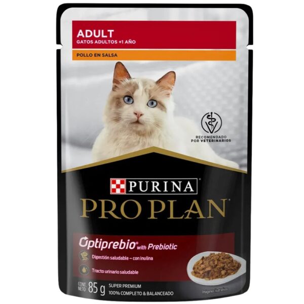 Purina Pro Plan Adult Optiprebio Alimento Humedo de Pollo para Gatos 85grs