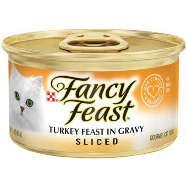 Purina Fancy Feast Pavo en Trozos Alimento Humedo para Gatos 85GR