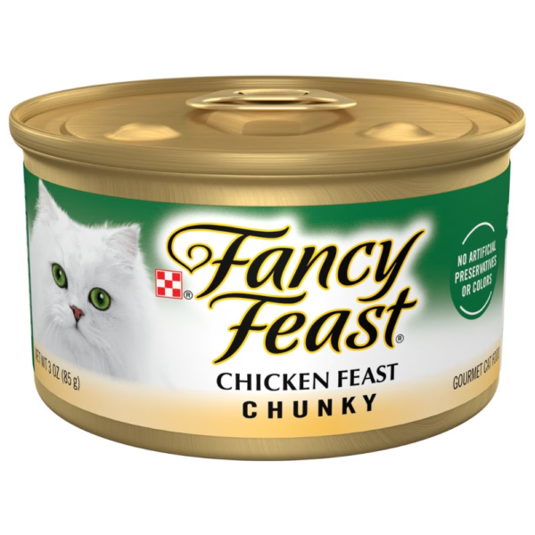 Purina Fancy Feast Chunky Chicken Alimento Humedo de Pollo en Pate para Gatos 85GR