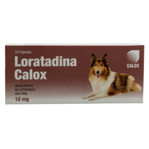 Loratadina 10mg Calox Antialérgico No Esteroideo para Perros y Gatos 10 Tabs
