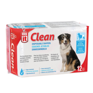 Dogit Clean Disposable Diapers L Pañales Para Perros Grande 18"- 22.5" (12/1)