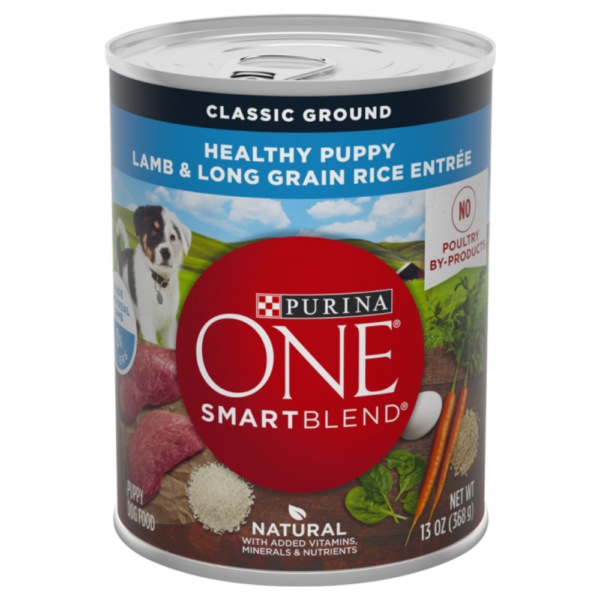 Purina One Smart Blend Puppy Lamb & Rice Formula Alimento Humedo de Cordero para cachorros 13oz