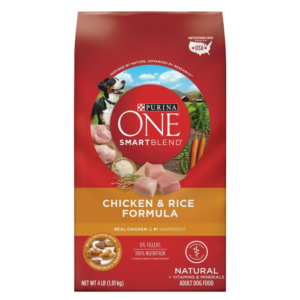 Purina One Smart Blend Chicken & Rice Formula Alimento Seco de Pollo para Perros 4lbs/1.8kg