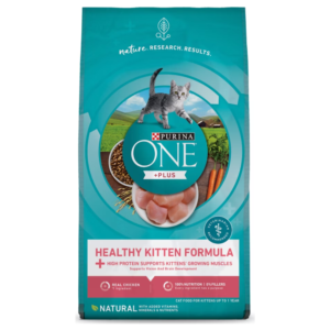 Purina One+Plus Healthy Kitten Formula Alimento Seco de Pollo para Gatitos 3.5lb/1.58kg
