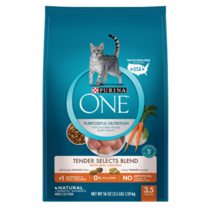 Purina One Adult Cat Tender Selects Blend Chicken Alimento Seco de Pollo para Gatos 3.5lb/1.58kg